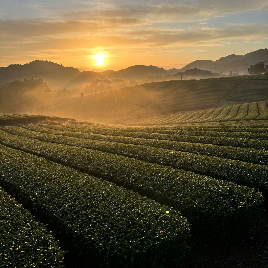 鹿児島県の茶畑 — 鹿児島県産茶葉使用